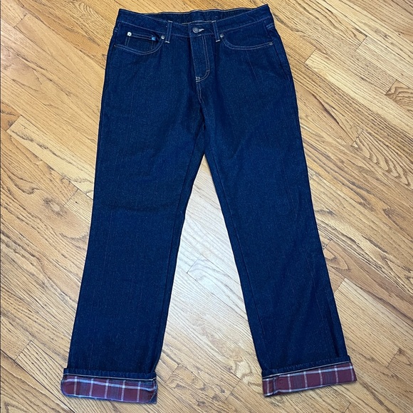 Dickie's Women's Lined Blue Jeans Regular Straight Cut Dark Wash Sz 8R W/31 L/32 - Picture 10 of 15